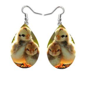 Baby Chick Teardrop Earrings